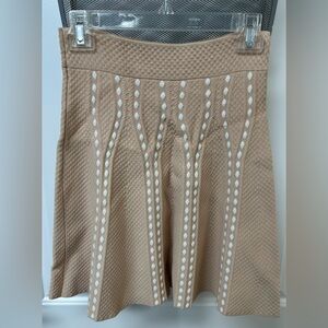BCBGMaxAzria Beige Knit Skirt